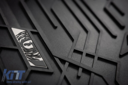 Specific front rubber mats suitable for Opel Astra G 1998-2009, 2-piece set, black color-image-6256580