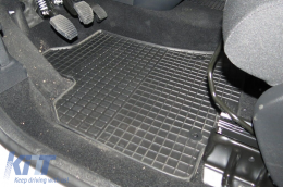 Specific front rubber mats suitable for Peugeot Partner, Citroen Berlingo 2008-2018, 2-piece set, black color-image-6243036