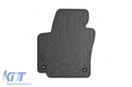 Specific front rubber mats suitable for Seat Altea 2004-2015, 2-piece set, black color from Frogum NOMAD series-image-6256450