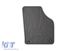 Specific front rubber mats suitable for Seat Altea 2004-2015, 2-piece set, black color from Frogum NOMAD series-image-6256451