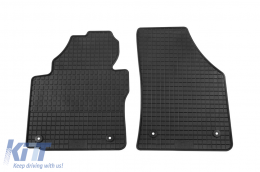 Specific front rubber mats suitable for VW Caddy 2004-2015, Caddy Life 2004-2015, Caddy IV after 2015, 2 or 5 seats, 2-piece set, black color - ABFMV6022720