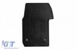 Specific front rubber mats suitable for Volkswagen T7 after 2021 with 2 seats, 2-piece set, black color-image-6244049
