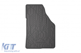 Specific front rubber mats suitable for Volkswagen Caddy 2003-2020, Touran 2003-2015, 2-piece set, black color from Frogum NOMAD series-image-6256407
