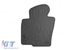 Specific front rubber mats suitable for Volkswagen Passat B6 2005-2010, B7 2010-2014, CC 2008-2012, 2-piece set, black color-image-6256413
