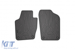 Specific front rubber mats suitable for Volkswagen Polo 2009-2017, 2-piece set, black color from Frogum NOMAD series - ABFMV6025049