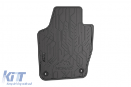 Specific front rubber mats suitable for Volkswagen Polo 2009-2017, 2-piece set, black color from Frogum NOMAD series-image-6256420