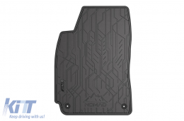 Specific front rubber mats suitable for Volkswagen Passat B5 1996-2005, 2-piece set, black color-image-6256427
