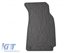 Specific front rubber mats suitable for Volkswagen Passat B5 1996-2005, 2-piece set, black color-image-6256428