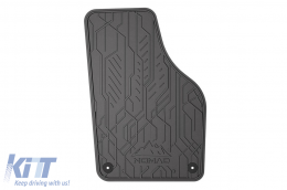 Specific front rubber mats suitable for Volkswagen Tiguan 2001-2016, 2-piece set, black color from Frogum NOMAD series-image-6256444
