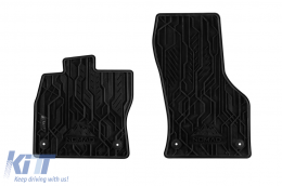 Specific front rubber mats suitable for Volkswagen Passat B8 2014-2022, 2-piece set, black color - ABFMV6025084