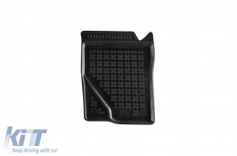 Specific rubber front mats suitable for Ford Ranger after 2022, for single cab, version Raptor, Wildtrak, 2-piece set, black color-image-6214110