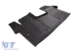 Specific rubber mat from Frogum 3D ProLine series suitable for Volkswagen Multivan IV, for first-row seats, after 2021, 1 piece, black color, with 24-month warranty-image-6224464