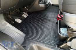 Specific rubber mat suitable for Citroen Jumper, Peugeot Boxer, Fiat Ducato after 2006, 1-piece set, black color-image-6227776