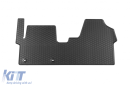 Specific rubber mat suitable for Citroen Jumpy, Peugeot Expert, Toyota Proace after 2016, Opel Vivaro after 2019, Fiat Scudo after 2022, 1-piece set, black color - ABFMC6018945