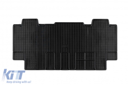 Specific rubber mat suitable for Citroen Jumpy, Spacetourer, Peugeot Expert, Traveller, Toyota Proace after 2016, Opel Vivaro, Zafira after 2020, 5 seats, second row, 1-piece set, black color - ABFMC6023682