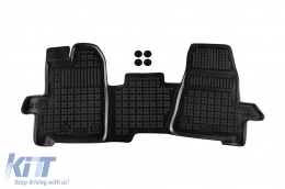 image-67-Specific rubber mat suitable for Ford Tourneo Custom, Transit, Transit Custom 2013-2018, 3 seats, 1-piece set, black color