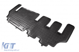 Specific rubber mat suitable for Ford Tourneo Custom 2013-2018, for third row seats, 1-piece set, black color-image-6214039