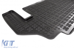 Specific rubber mat suitable for Ford Tourneo Custom 2013-2018, for third row seats, 1-piece set, black color-image-6214040