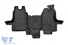 image-0-Specific rubber mat suitable for Ford Transit 2000-2013, 1-piece set, black color, with 24-month warranty from Frogum 3D ProLine series.