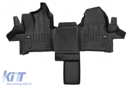 image-26-Specific rubber mat suitable for Ford Transit Custom Sport 1+1 Van after 2017, 1-piece set, black color, with 24-month warranty