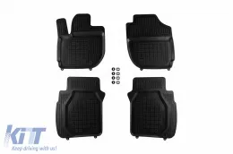 image-2-Specific rubber mat suitable for Honda Jazz after 2020, 4-piece set, black color, suitable for petrol, diesel, and hybrid.