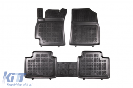 Specific rubber mat suitable for Hyundai Elantra after 2020, 4-piece set, black color-image-6215603