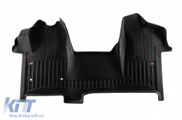 Specific rubber mat suitable for Renault Master after 2019, 1-piece set, black color, with 24-month warranty-image-6223920