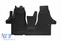 Specific rubber mat suitable for Volkswagen T5 2003-2015, 1-piece set, black color, with 24-month warranty from Frogum 3D ProLine series. - ABFMV6017657