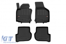 Specific rubber mats from Frogum 3D ProLine series suitable for Volkswagen Golf V 2003-2008, Jetta 2005-2010, 4-piece set, black color, with 24-month warranty - ABFMV6017442
