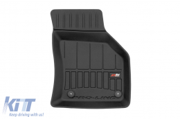 Specific rubber mats from Frogum 3D ProLine series suitable for Volkswagen Golf VII 2012-2019, T-roc after 2018, Seat Leon after 2012, 4-piece set, black color, with 24-month warranty-image-6220660