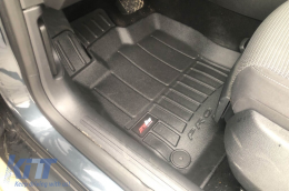 Specific rubber mats from Frogum 3D ProLine series suitable for Volkswagen Golf VII 2012-2019, T-roc after 2018, Seat Leon after 2012, 4-piece set, black color, with 24-month warranty-image-6220663