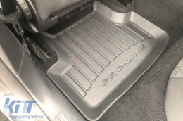 Specific rubber mats from Frogum 3D ProLine series suitable for Volkswagen Golf VII 2012-2019, T-roc after 2018, Seat Leon after 2012, 4-piece set, black color, with 24-month warranty-image-6220665