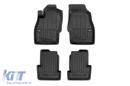 image-45-Specific rubber mats from Frogum 3D ProLine series suitable for Opel Corsa 2014-2019, Corsa D 2006-2014, 4-piece set, black color, with 24-month warranty
