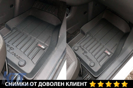 Specific rubber mats from Frogum 3D ProLine series suitable for Opel Corsa 2014-2019, Corsa D 2006-2014, 4-piece set, black color, with 24-month warranty-image-6220746