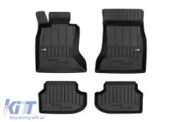 Specific rubber mats from Frogum 3D ProLine series suitable for BMW 5 Series F10, F11 2011-2015 X-Drive, 4-piece set, black color, with 24-month warranty - ABFMB6017478