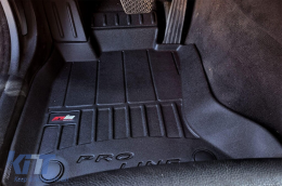 Specific rubber mats from Frogum 3D ProLine series suitable for BMW 5 Series F10, F11 2011-2015 X-Drive, 4-piece set, black color, with 24-month warranty-image-6220918