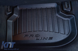 Specific rubber mats from Frogum 3D ProLine series suitable for BMW 5 Series F10, F11 2011-2015 X-Drive, 4-piece set, black color, with 24-month warranty-image-6220921