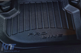 Specific rubber mats from Frogum 3D ProLine series suitable for BMW 5 Series F10, F11 2011-2015 X-Drive, 4-piece set, black color, with 24-month warranty-image-6220922