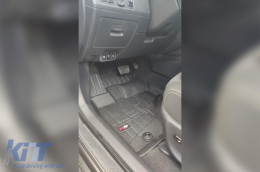 Specific rubber mats from Frogum 3D ProLine series suitable for Toyota Avensis 2009-2018, 3-piece set, black color, with 24-month warranty-image-6220935