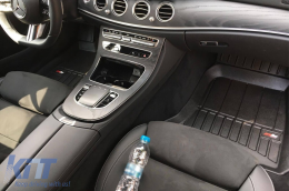 Specific rubber mats from Frogum 3D ProLine series suitable for Mercedes E class W213 after 2016, A Design GT coupe with 4 doors after 2019, 4-piece set, black color, with 24-month warranty-image-6221133