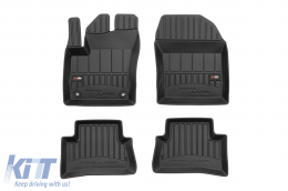 Specific rubber mats from Frogum 3D ProLine series suitable for Toyota C-HR Hybrid 2016-2023, after 2023, not suitable for PHEV, 4-piece set, black color, with 24-month warranty-image-6221148