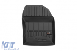 Specific rubber mats from Frogum 3D ProLine series suitable for Toyota C-HR Hybrid 2016-2023, after 2023, not suitable for PHEV, 4-piece set, black color, with 24-month warranty-image-6221150