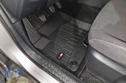 Specific rubber mats from Frogum 3D ProLine series suitable for Toyota C-HR Hybrid 2016-2023, after 2023, not suitable for PHEV, 4-piece set, black color, with 24-month warranty-image-6221155