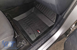 Specific rubber mats from Frogum 3D ProLine series suitable for Toyota C-HR Hybrid 2016-2023, after 2023, not suitable for PHEV, 4-piece set, black color, with 24-month warranty-image-6221156