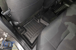 Specific rubber mats from Frogum 3D ProLine series suitable for Toyota C-HR Hybrid 2016-2023, after 2023, not suitable for PHEV, 4-piece set, black color, with 24-month warranty-image-6221157