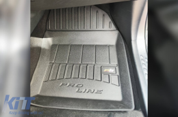 Specific rubber mats from Frogum 3D ProLine series suitable for Toyota C-HR Hybrid 2016-2023, after 2023, not suitable for PHEV, 4-piece set, black color, with 24-month warranty-image-6221159