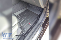 Specific rubber mats from Frogum 3D ProLine series suitable for BMW 3 Series G20, G21 after 2018, 4 Series G26 Gran Coupe after 2021, 4-piece set, black color, with 24-month warranty-image-6221253