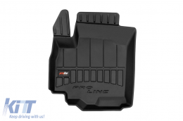 Specific rubber mats from Frogum 3D ProLine series suitable for Fiat Sedici 2006-2015, Suzuki SX4 2006-2013, Suzuki Swift 2005-2010, 4-piece set, black color, with 24-month warranty-image-6221291