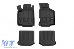 image-72-Specific rubber mats from Frogum 3D ProLine series suitable for Volkswagen Golf IV 1997-2003, New Beetle 1998-2010, Skoda Octavia 1996-2010, Seat Leon, Toledo 1999-2005, 4-piece set, black color, with