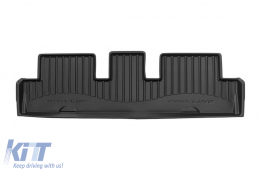 Specific rubber mats from Frogum 3D ProLine series suitable for Citroen C4 Picasso after 2013, C4 Spacetourer after 2018, 3-piece set, black color, with 24-month warranty-image-6221406